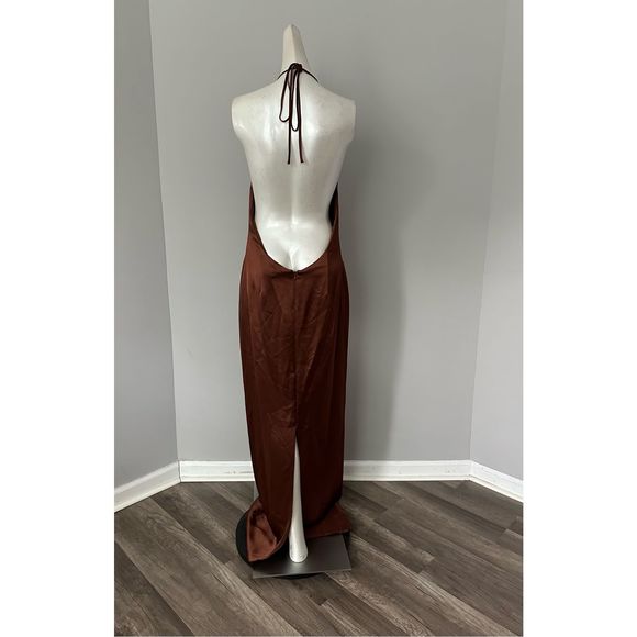 Staud Janet Open-Back Satin Maxi Dress - Picture 8 of 11